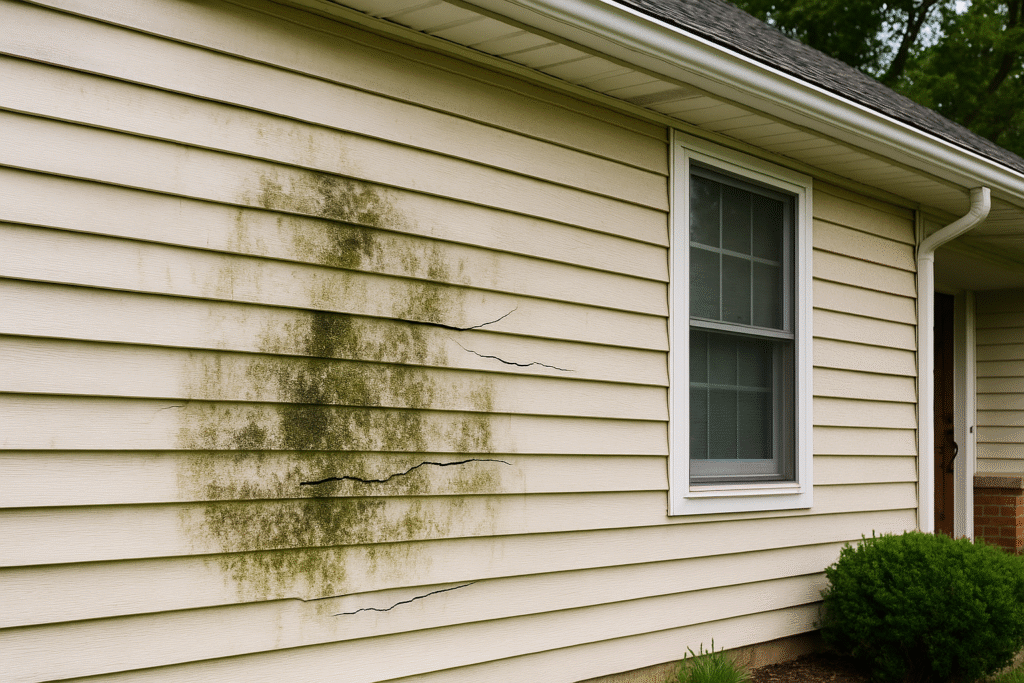 exterior home maintenance: siding damage

